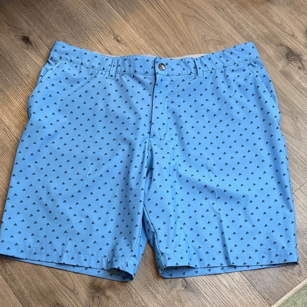 Men's adidas Blue Patterned golf Shorts